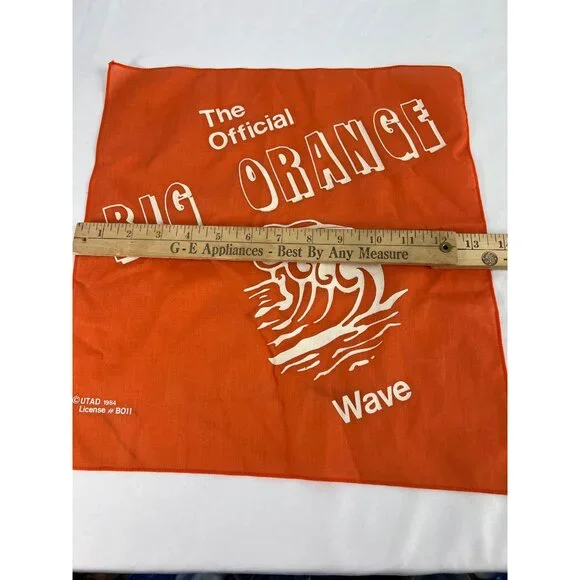 1984 Tennessee UT Vols BIG ORANGE WAVE Spirit Cloth Bandana - Picture 6 of 6
